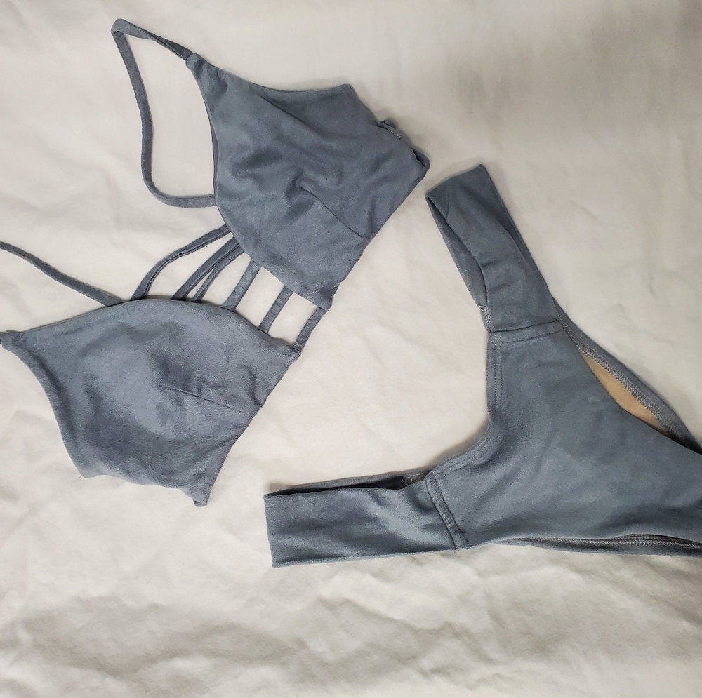 Gray bikini suede Montce small